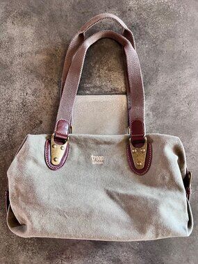 Troop London Canvas/Leather/Brass Handbag